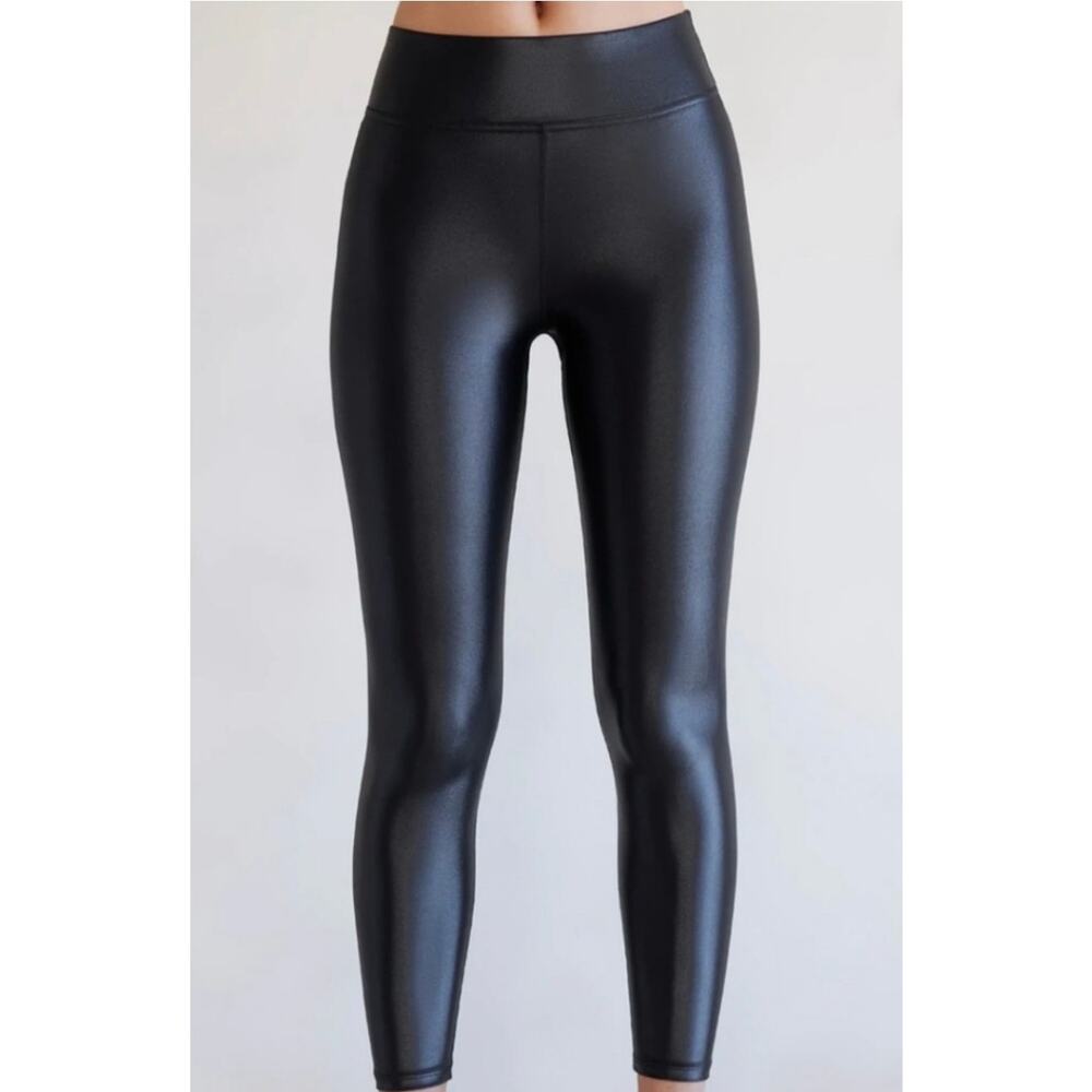 Carbon 38 Black Takara Shine Leggings- Women's Size Small